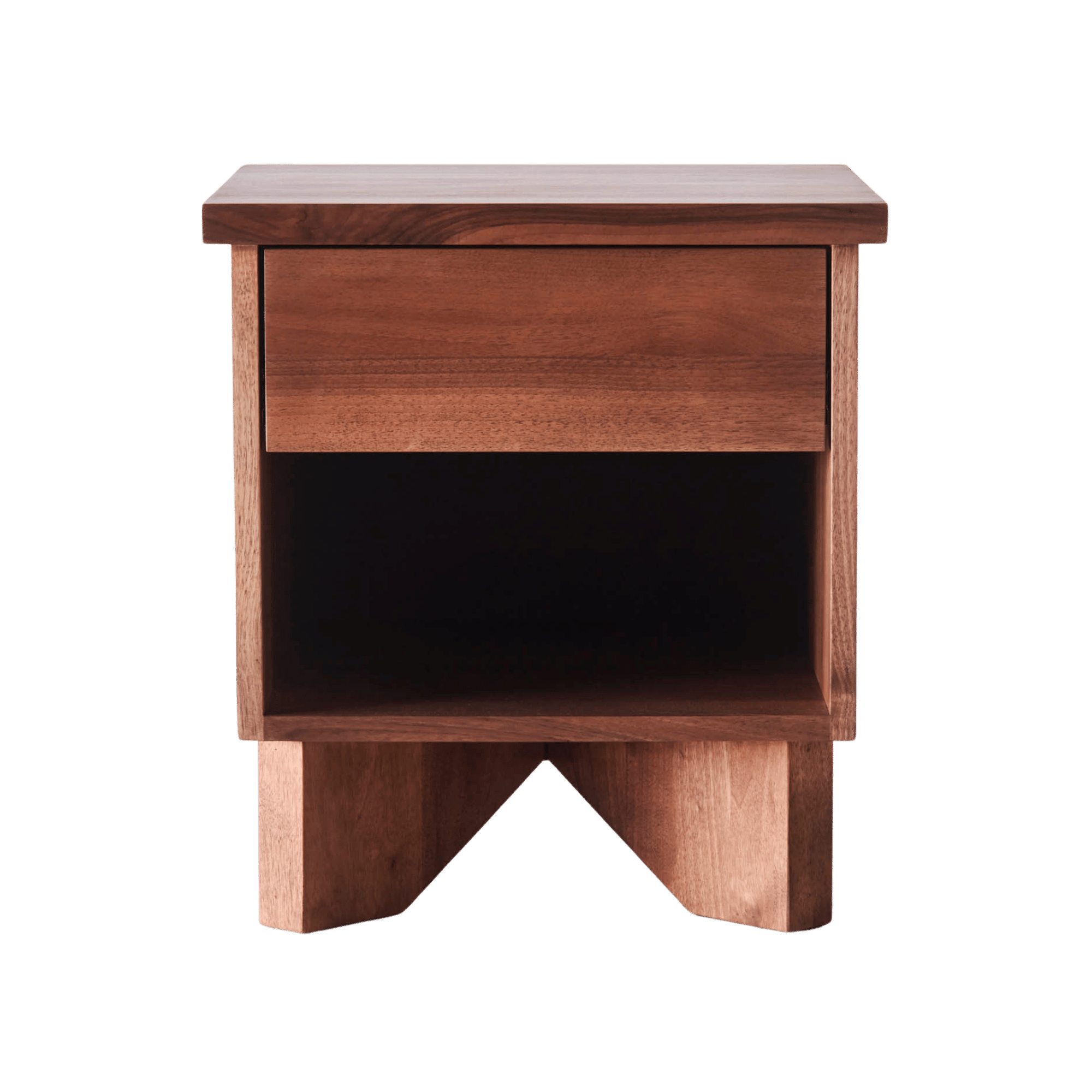 V Bedside Table Walnut