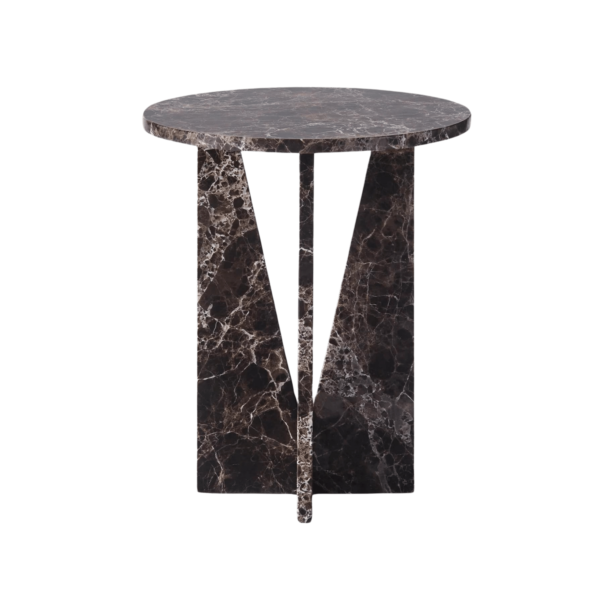 V Side Table Marrone Emperador - THAT COOL LIVING