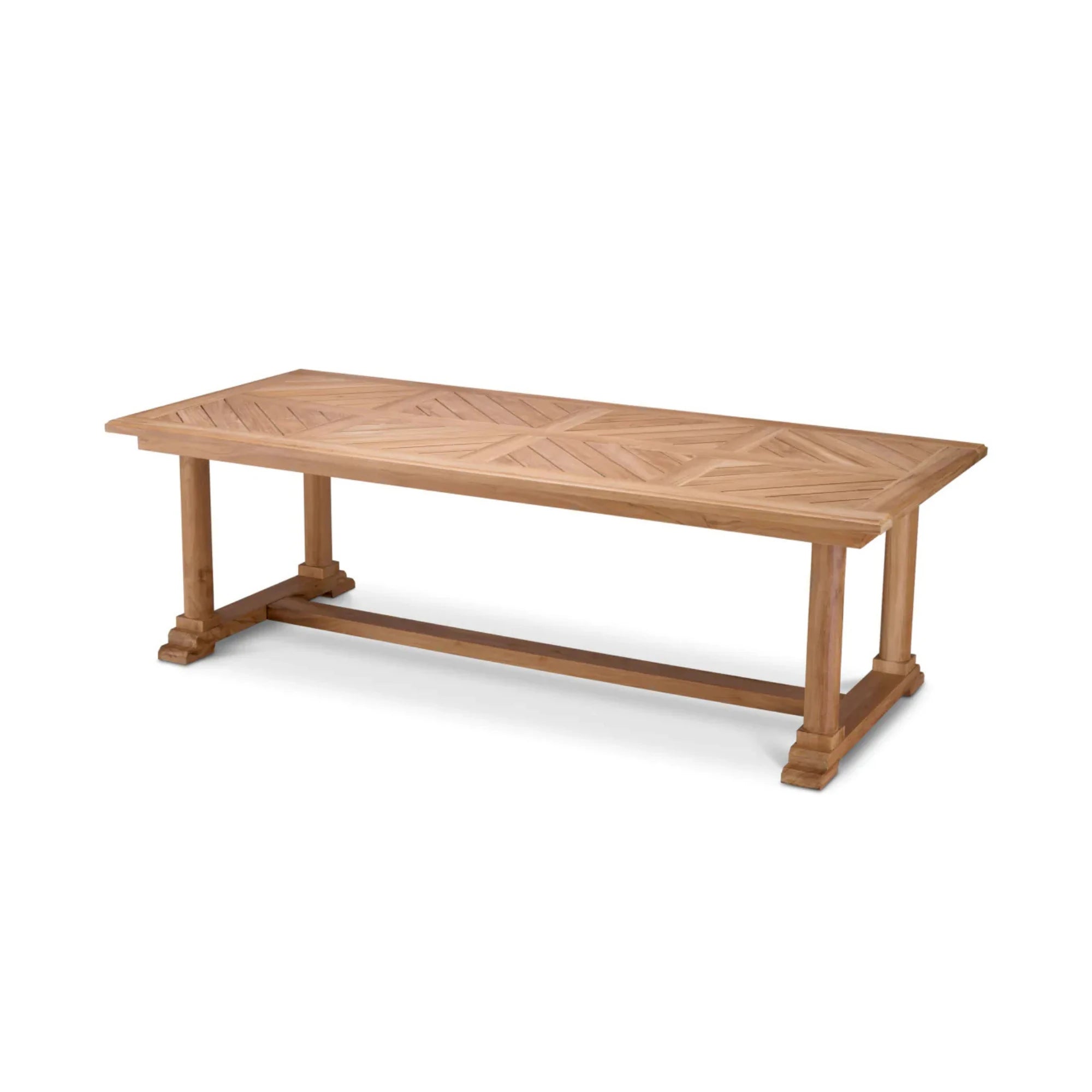 That Cool Living - Bell Rive Outdoor Dining Table – Natural Teak Outdoor Dining - Eichholtz