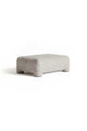 Gray textured ottoman by Formarkivet on a white background