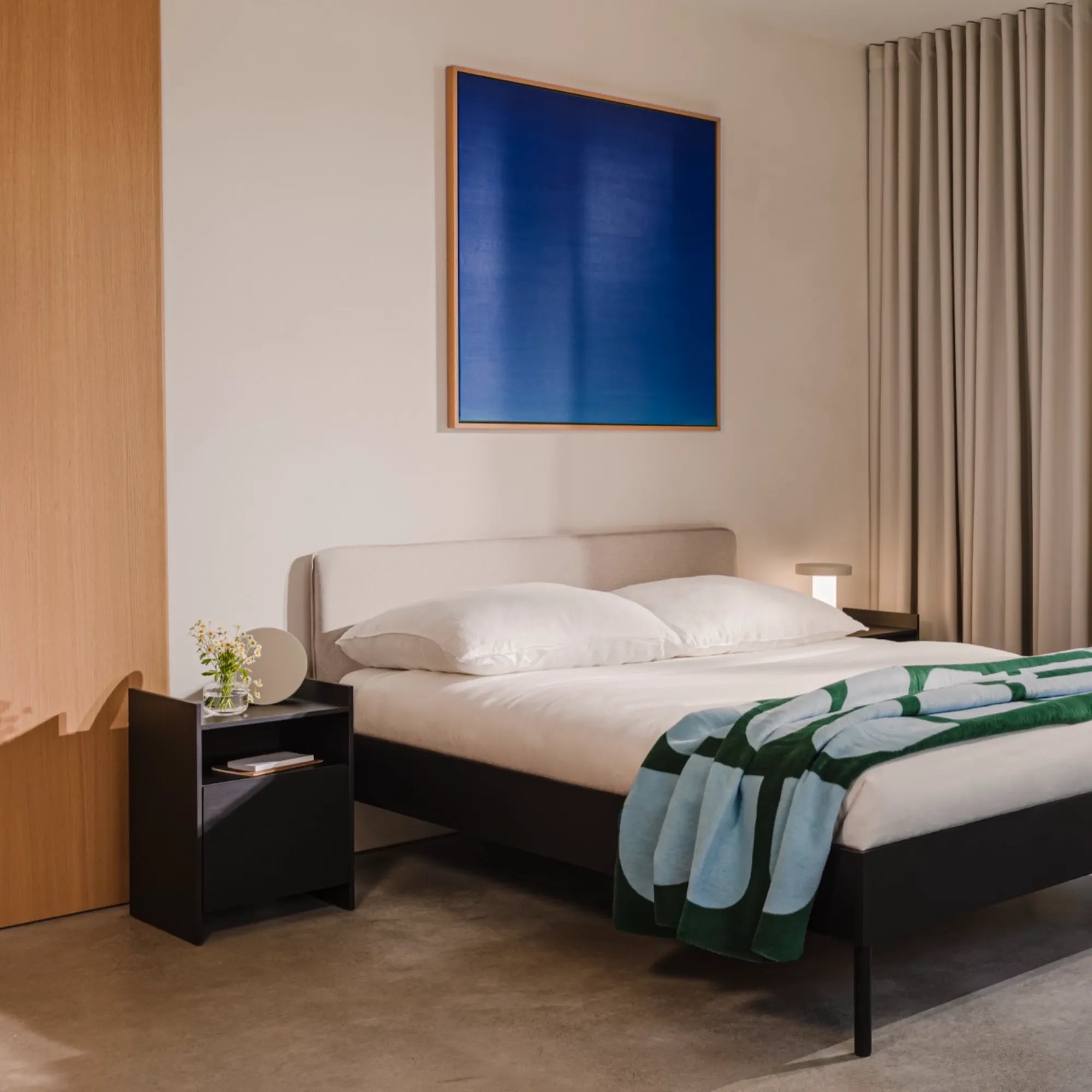 Toopt Bedside Table in a compact size perfect for small bedrooms or apartments