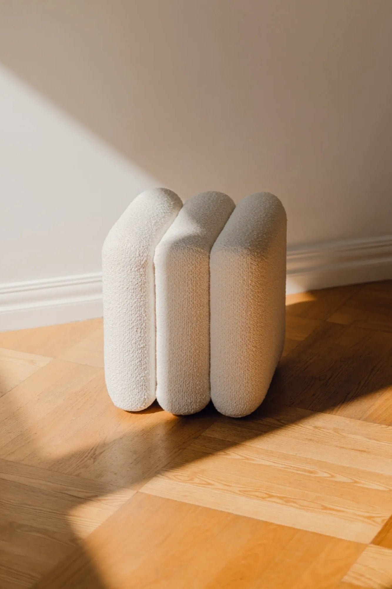 Close-up of Radd Pouf's durable and stylish upholstery