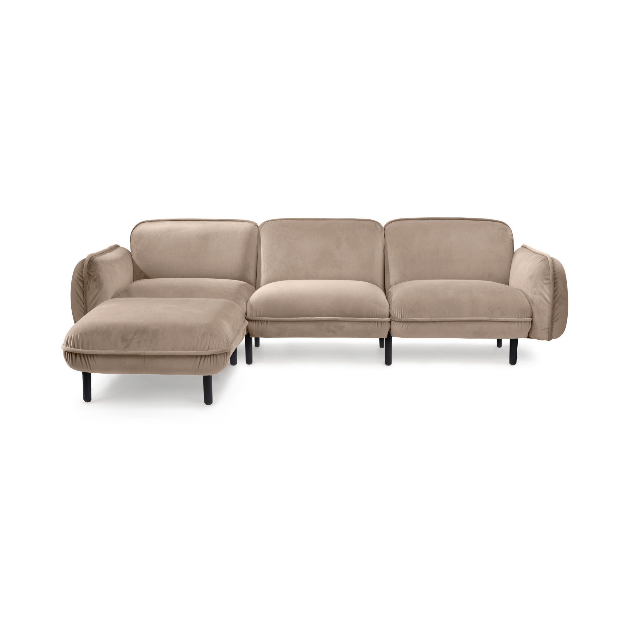 Bean Pouf, Velour - Beige
