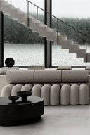 Foku Lounge Chair in cozy brown suede with reclining feature