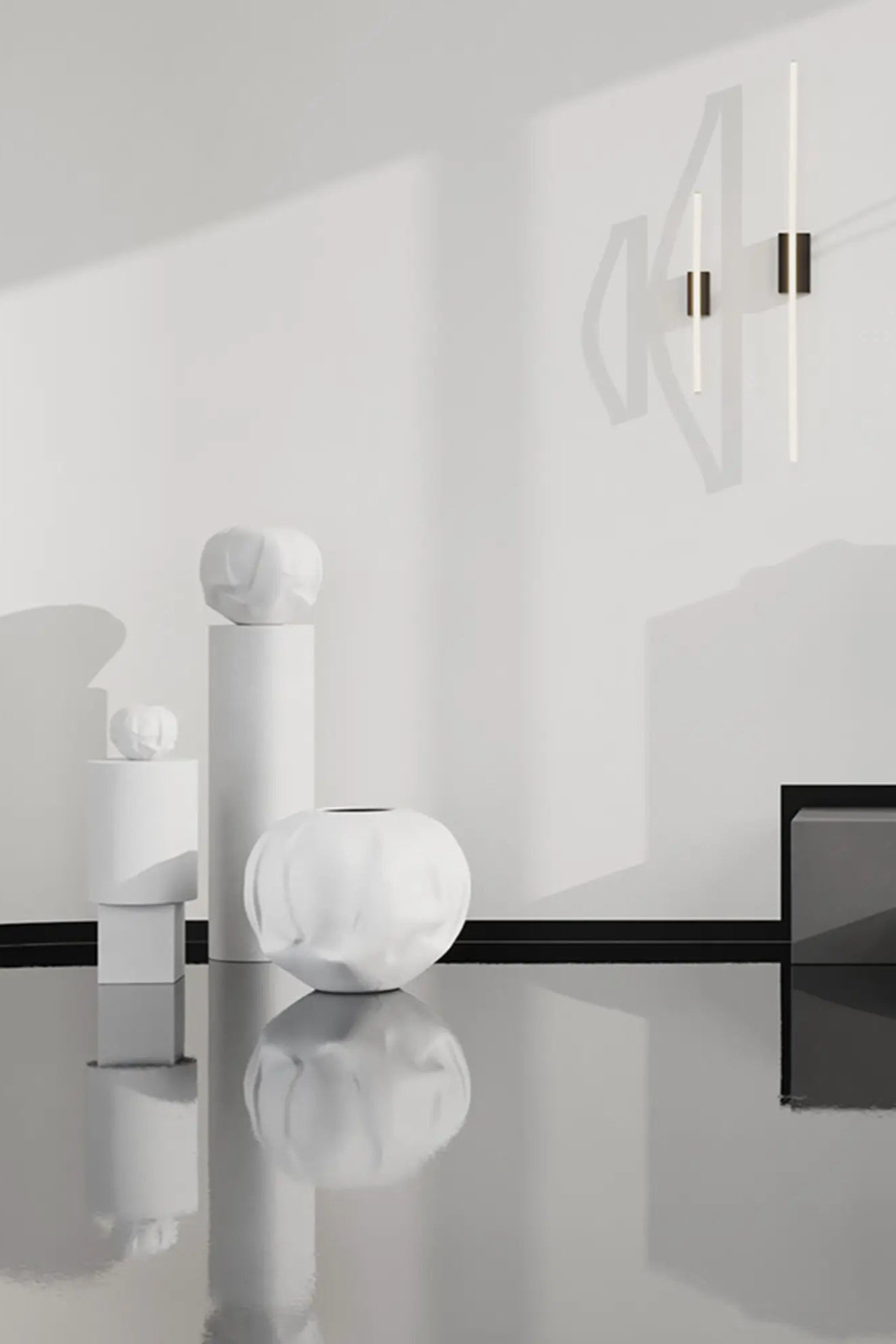 Orimono Vase - Medio in a modern living room with natural light