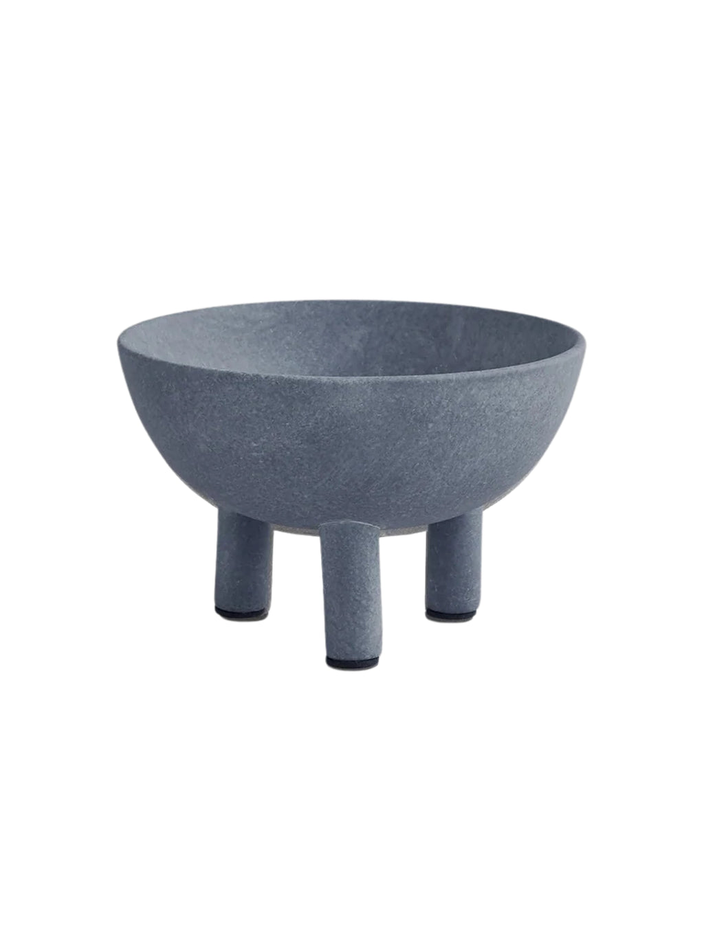 101 CPH Duck Bowl; premium, round, dark grey fiber concrete bowl with three sturdy cylinder legs, each with a black pad, displayed on a clean white background. Ideal for modern home decor.