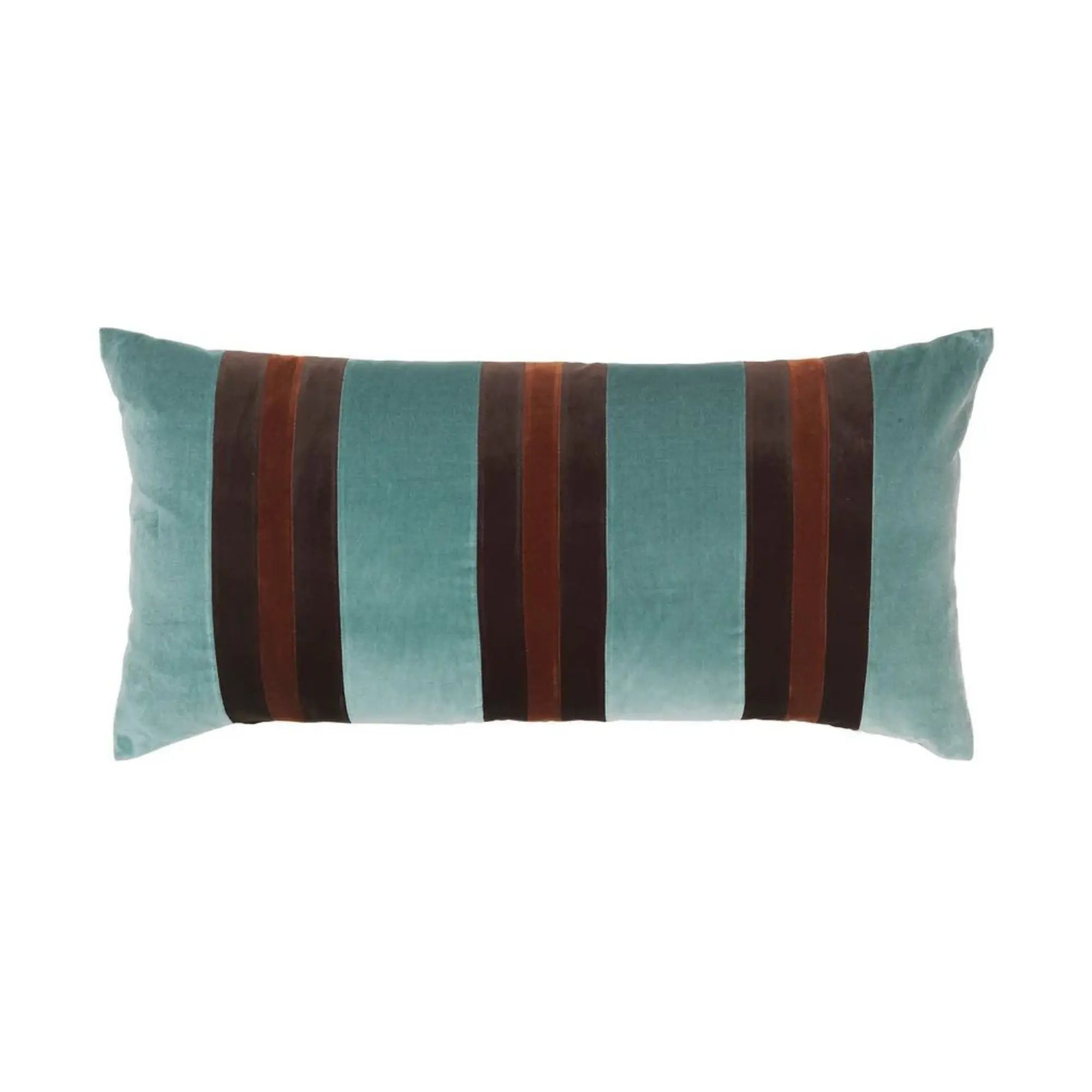 Close-up of Mimi Cushion's textured fabric in a stylish herringbone pattern