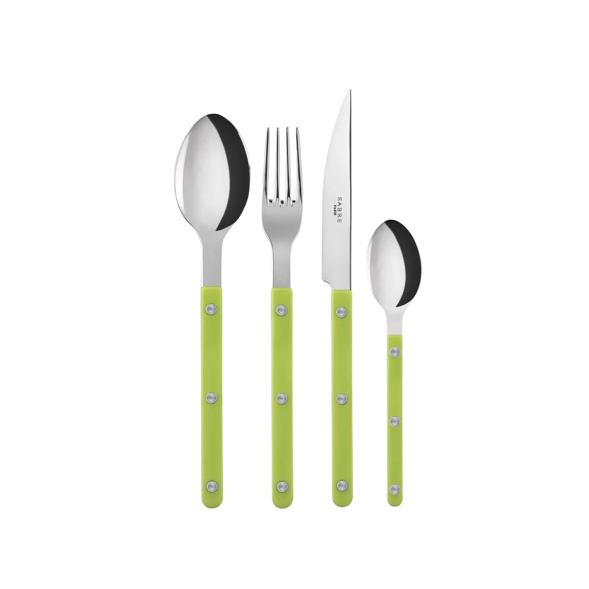 Bistrot Solid Cutlery Set - Brilliant, 20-piece stainless steel silverware with sleek design and polished finish for elegant dining experience
