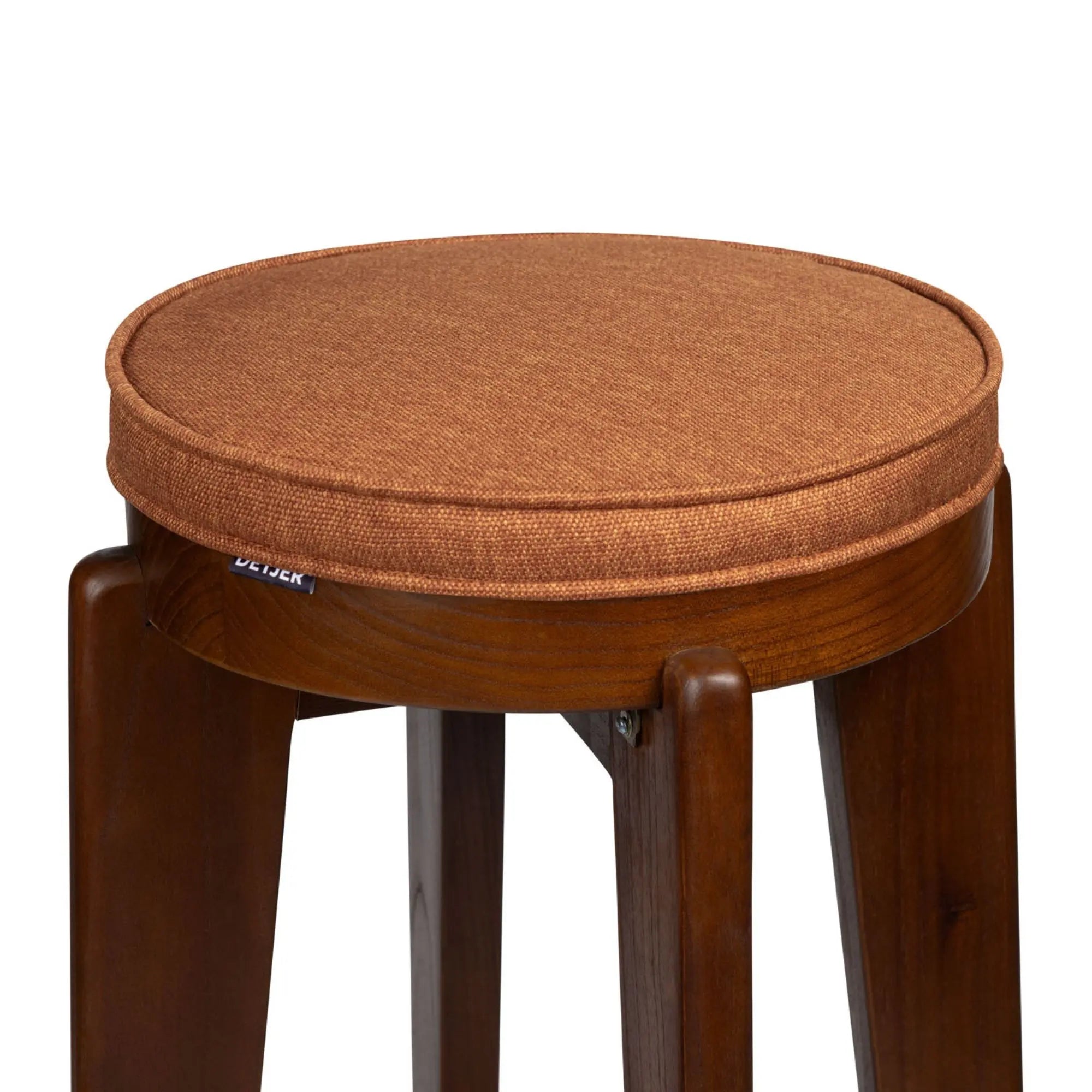 Black cushion for barstool with comfortable padding and durable fabric cover