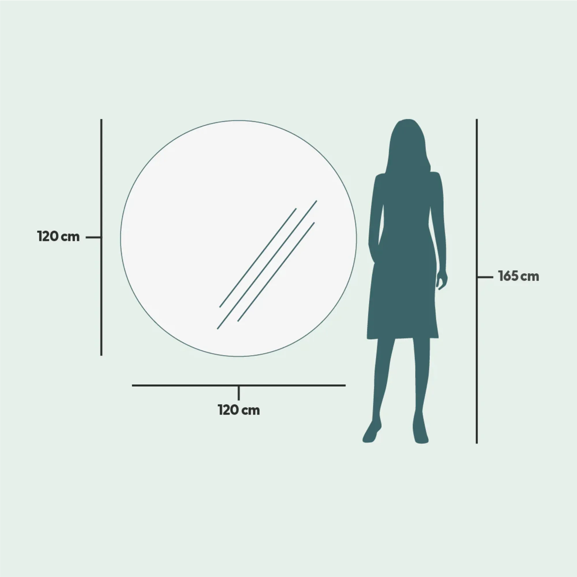  Wall-mounted circular mirror with LED lighting for beauty routines