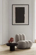  Minimalist toe lounge chair in black color with adjustable headrest 