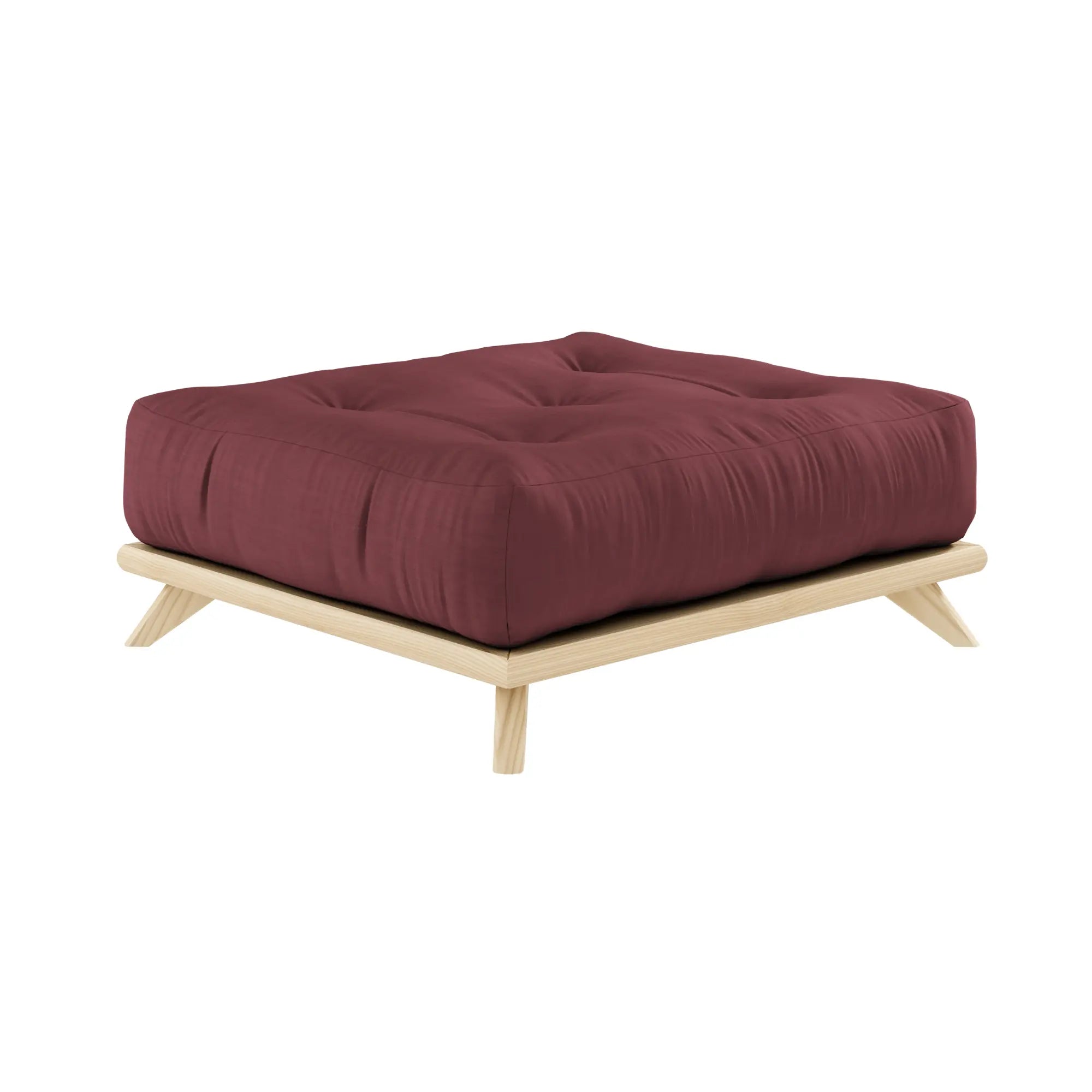 Modern minimalist Senza Stool with sleek metal frame and cushioned seat