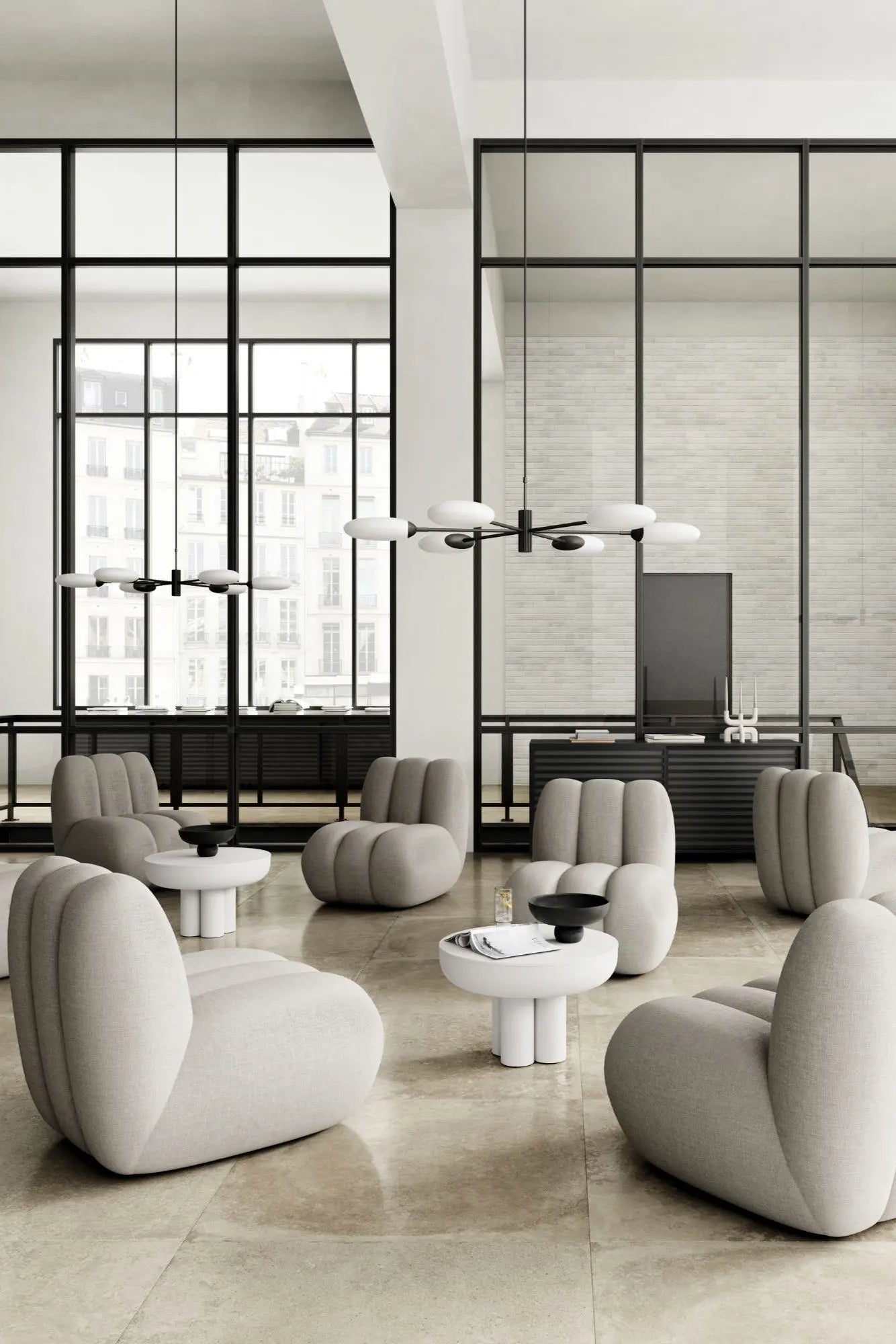  Contemporary toe lounge chair with supportive back and armrests 