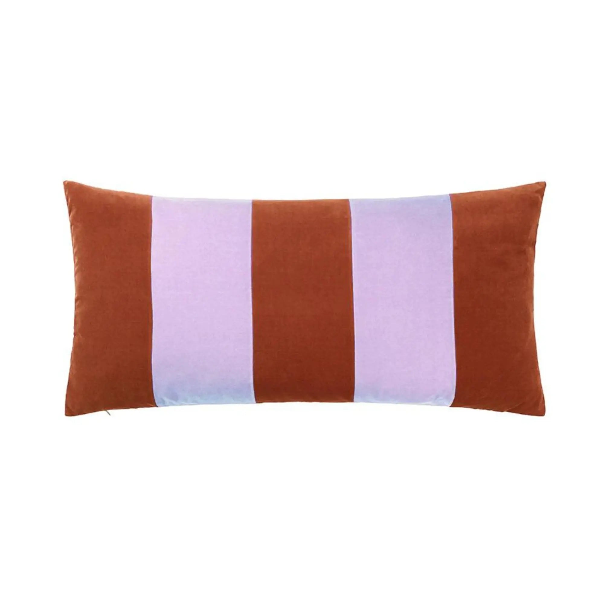  Modern square cushion with stylish navy and white stripes 