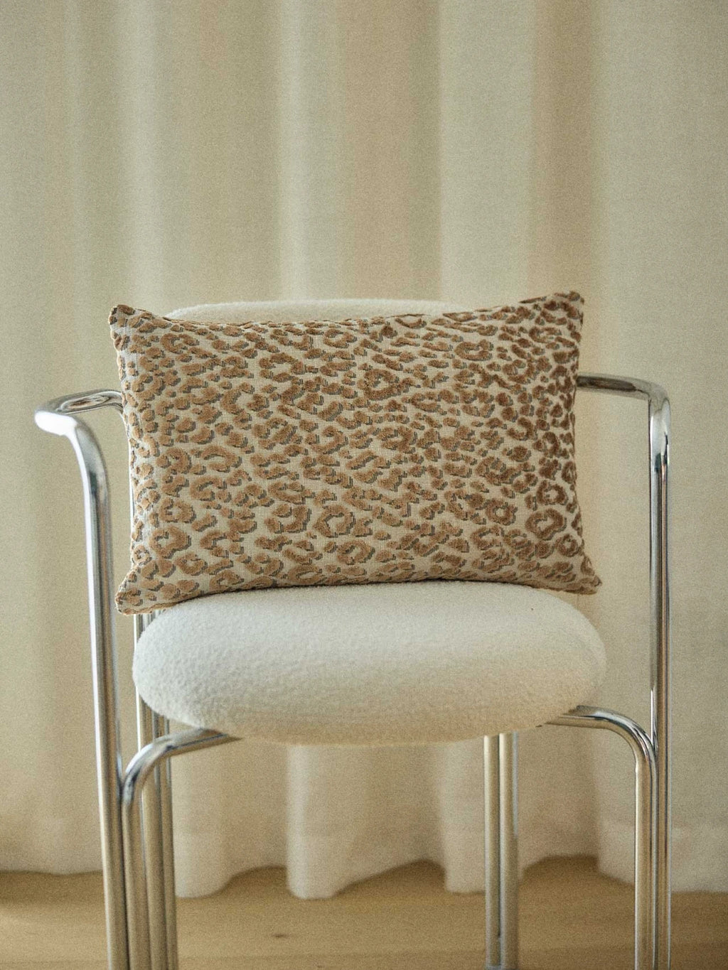 Leopard Jacquard Throw Pillow