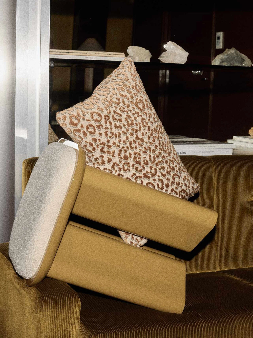 Leopard Jacquard Throw Pillow