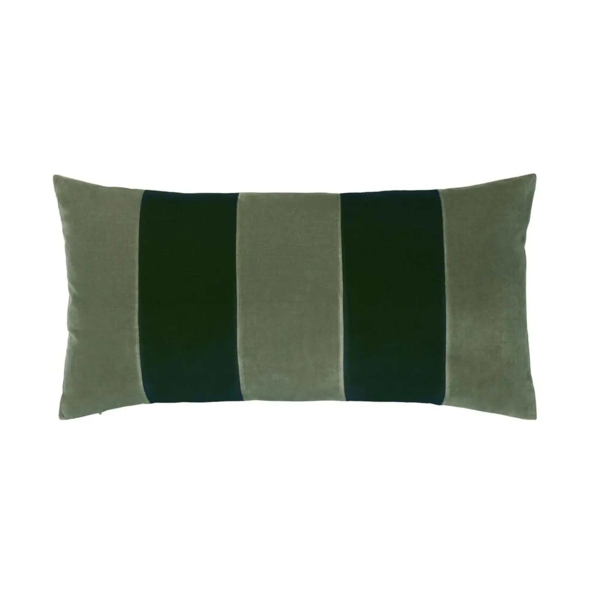 Soft and plush stripe cushion in soothing shades of blue and white