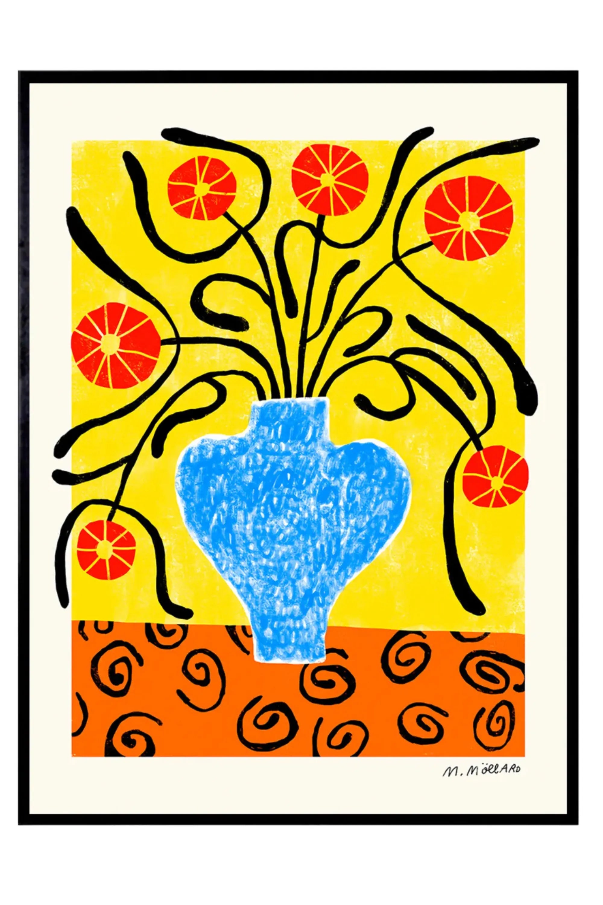Flowers in Blue Vase