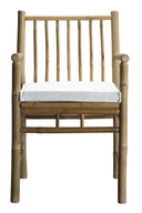 Outdoor Bamboo Dining Chair With Armrest - Set of 4 - THAT COOL LIVING