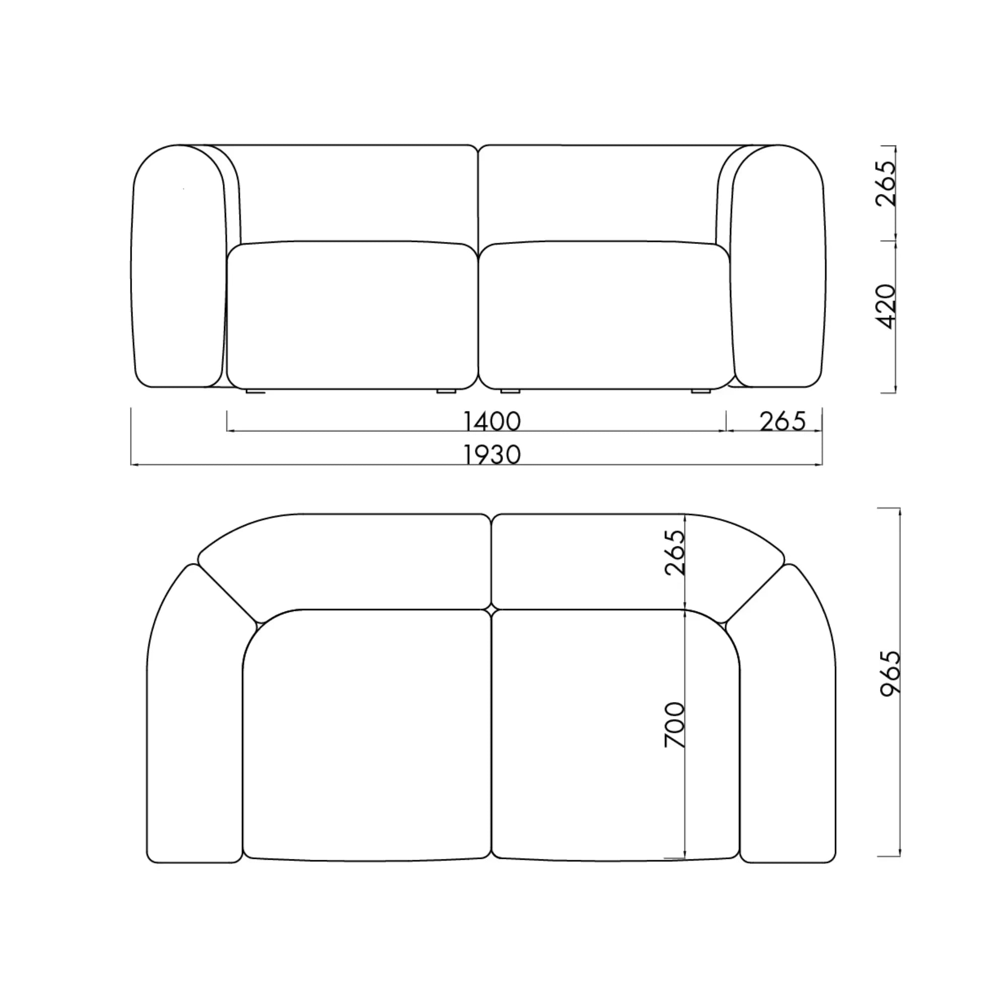 Flom 2-Seater Sofa - THAT COOL LIVING