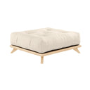  Elegant Senza Stool in white leather with adjustable height and swivel feature