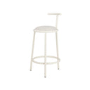 Hogo Bar Stool w Backrest, black padded seat, and chrome legs