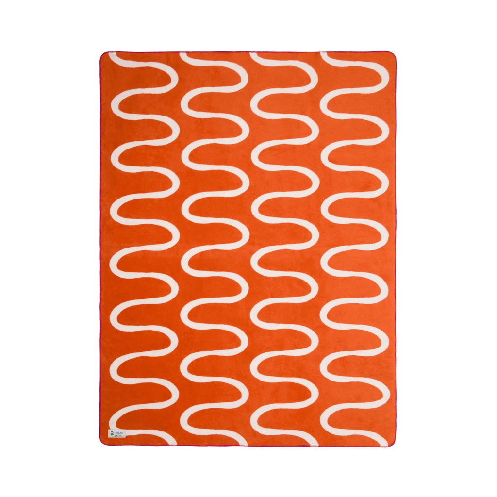 Cozy orange-colored Swirl Throw Blanket