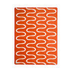 Cozy orange-colored Swirl Throw Blanket
