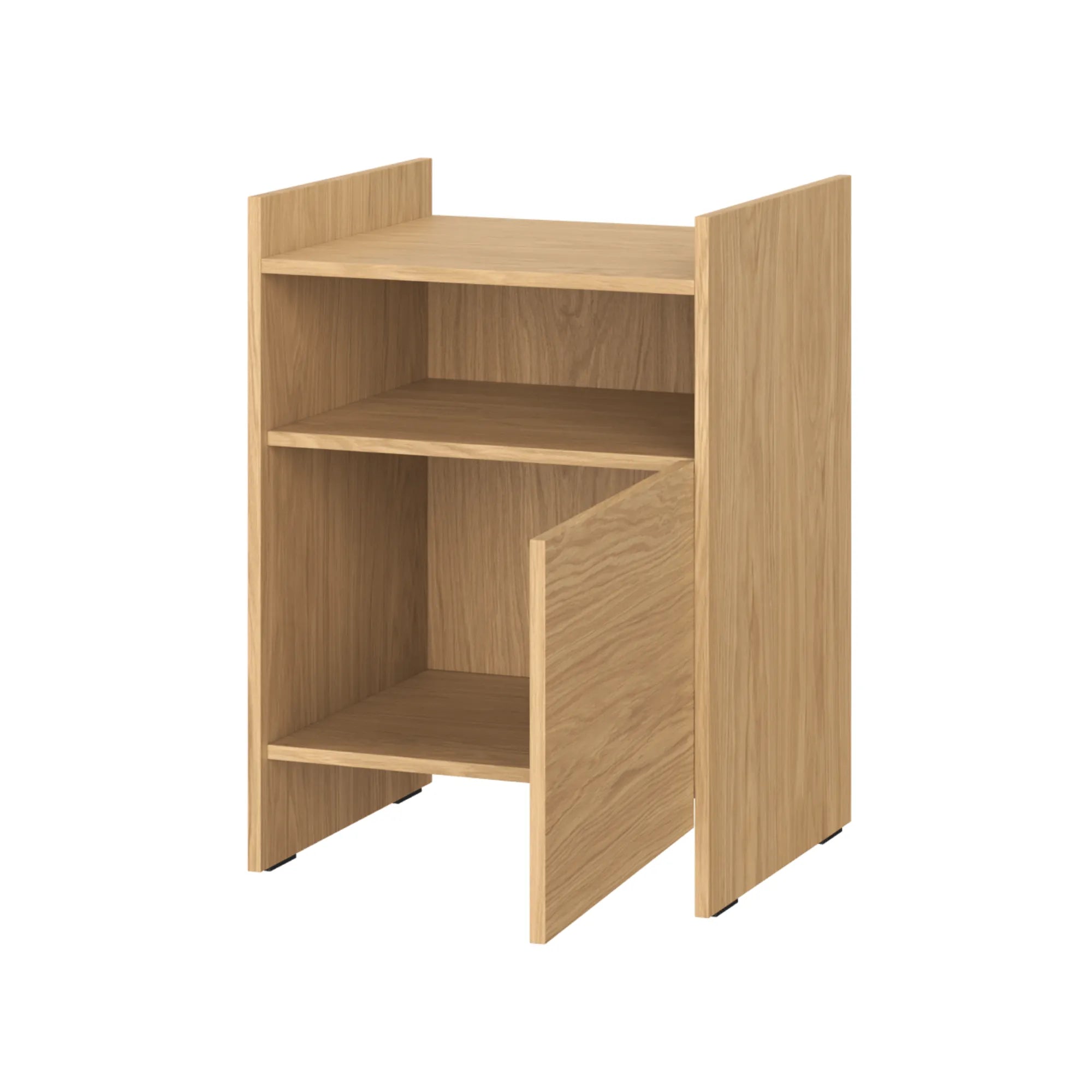 Minimalist Toopt Bedside Table with Sliding Tray and Hidden Compartment