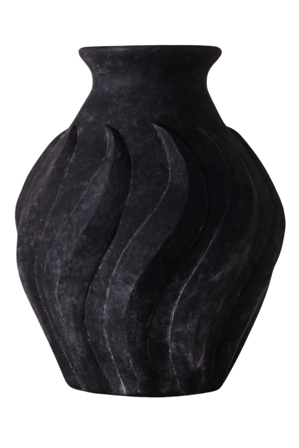 Swirl Vase Black Large - THAT COOL LIVING
