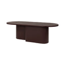 Modern rectangular black Looi coffee table with glass top and metal legs