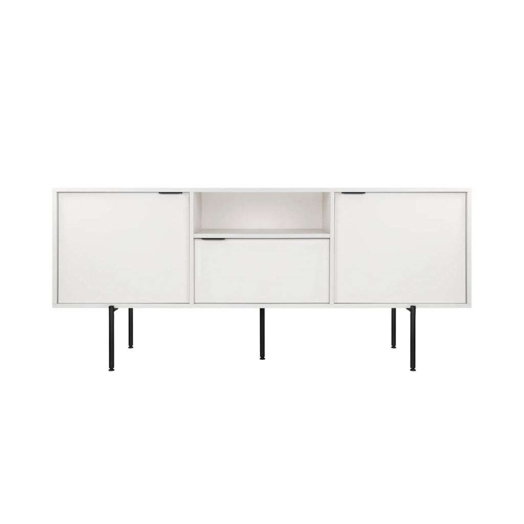 Minimalist sideboard made of high-quality wood with metal legs