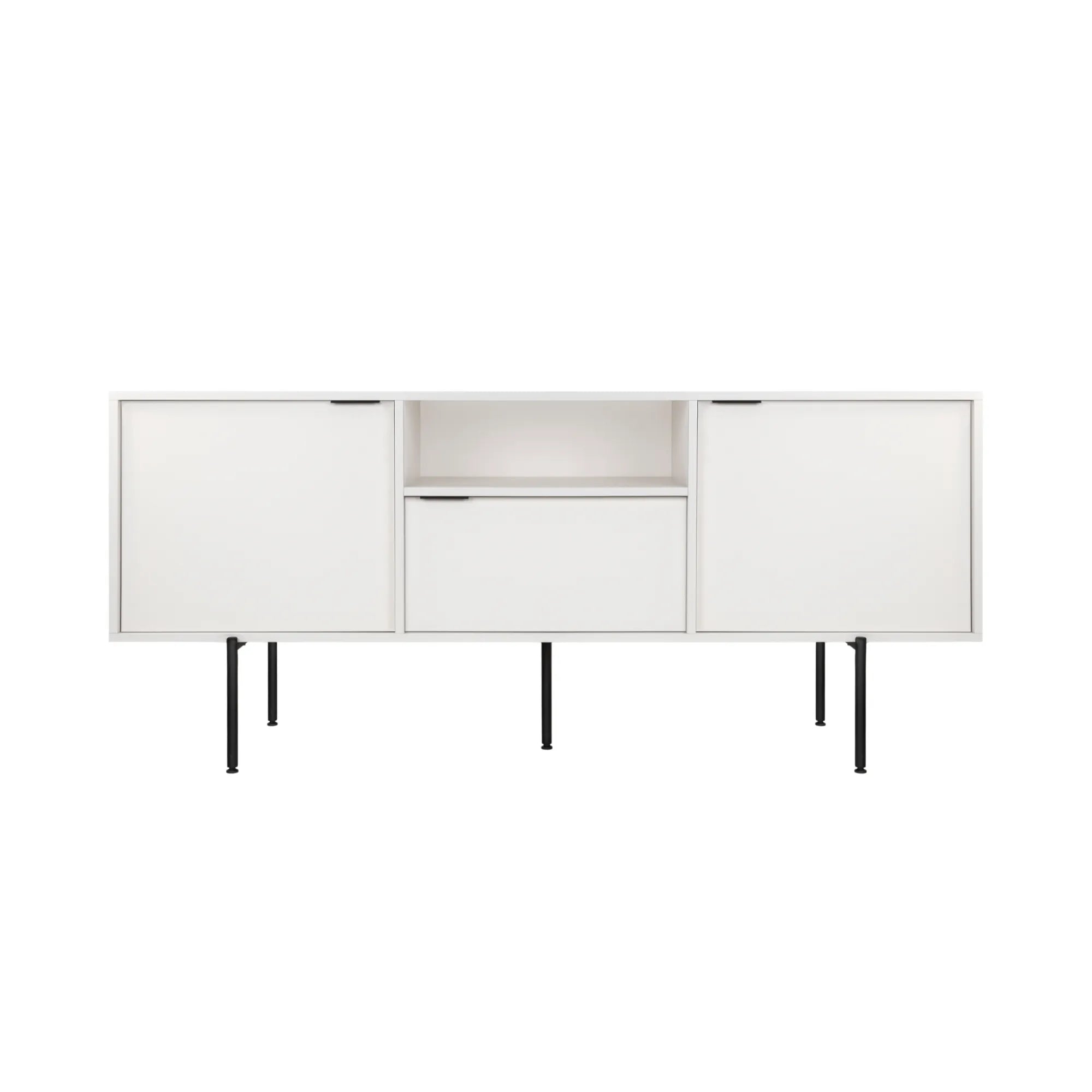 Minimalist sideboard made of high-quality wood with metal legs