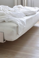  Chic and luxurious stainless steel platform bed with sleek and polished frame