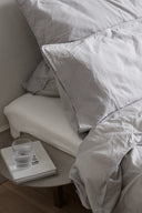  Sleek and modern Stainless Steel Bed frame with integrated nightstands and integrated lighting