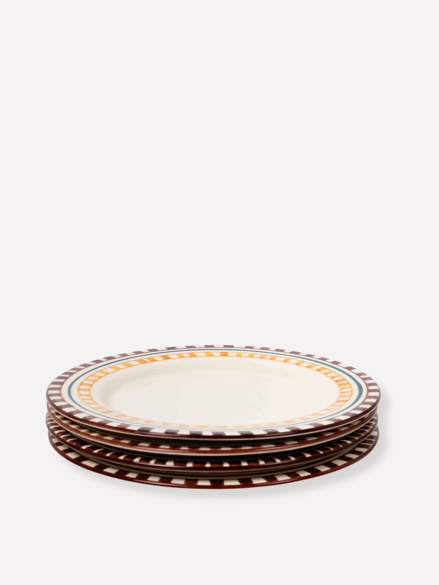 Charlotte Hand-Painted Dinner Plate - Set of 4 by VALSA HOME - THAT COOL LIVING