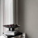 White ceramic duck-shaped plate with intricate detailing, perfect for serving appetizers and desserts