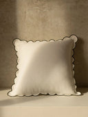 Scalloped Square Throw Pillow