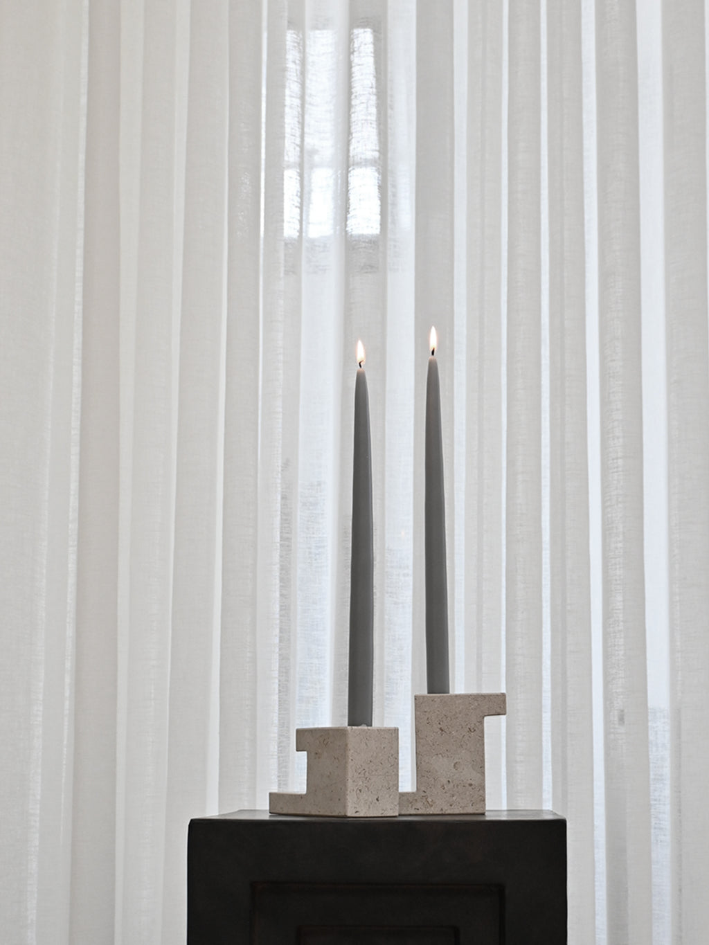 Brick Candle Holder - Calacatta
