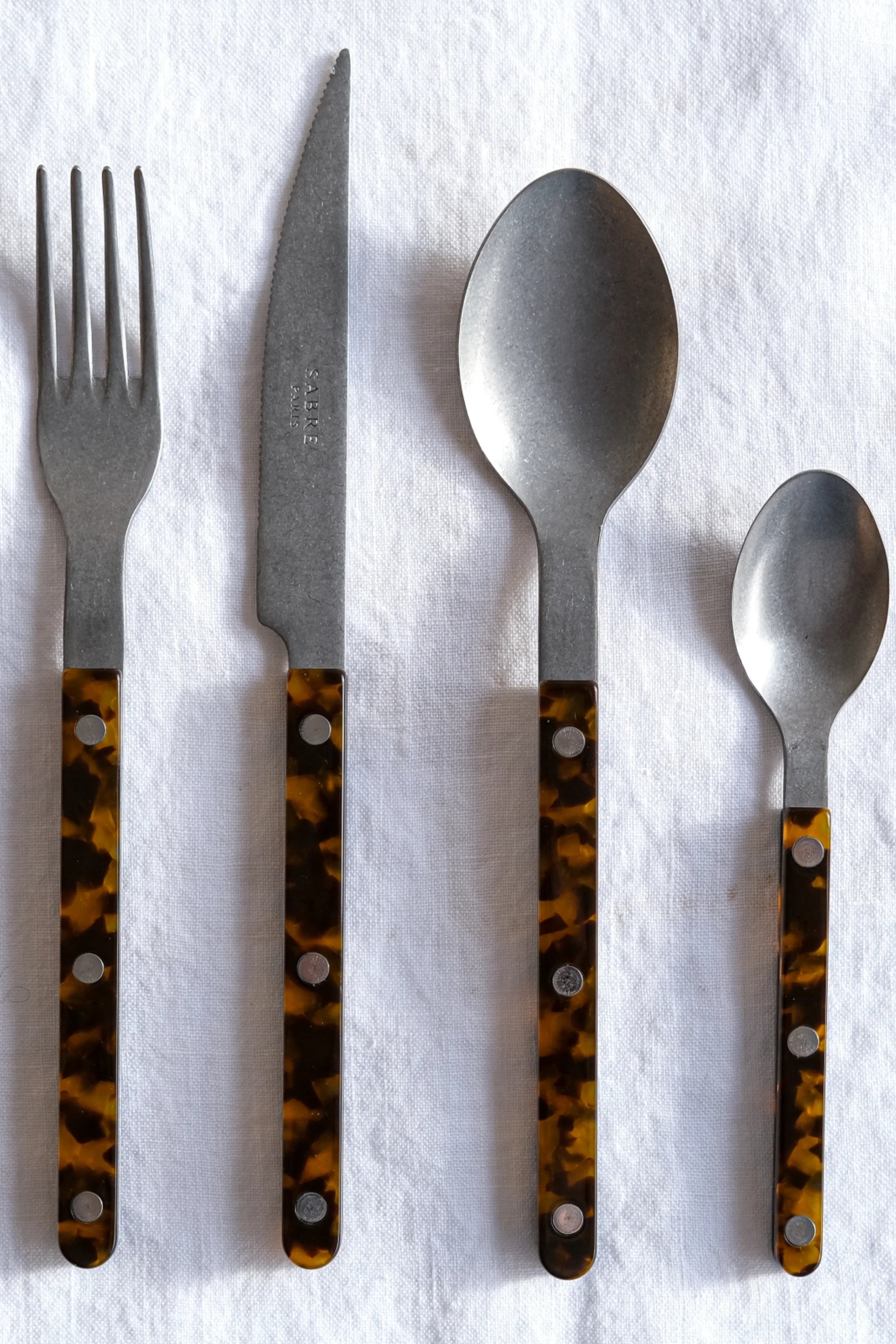 Bistrot Vintage Tortoise 4-Piece Cutlery Flatware Set