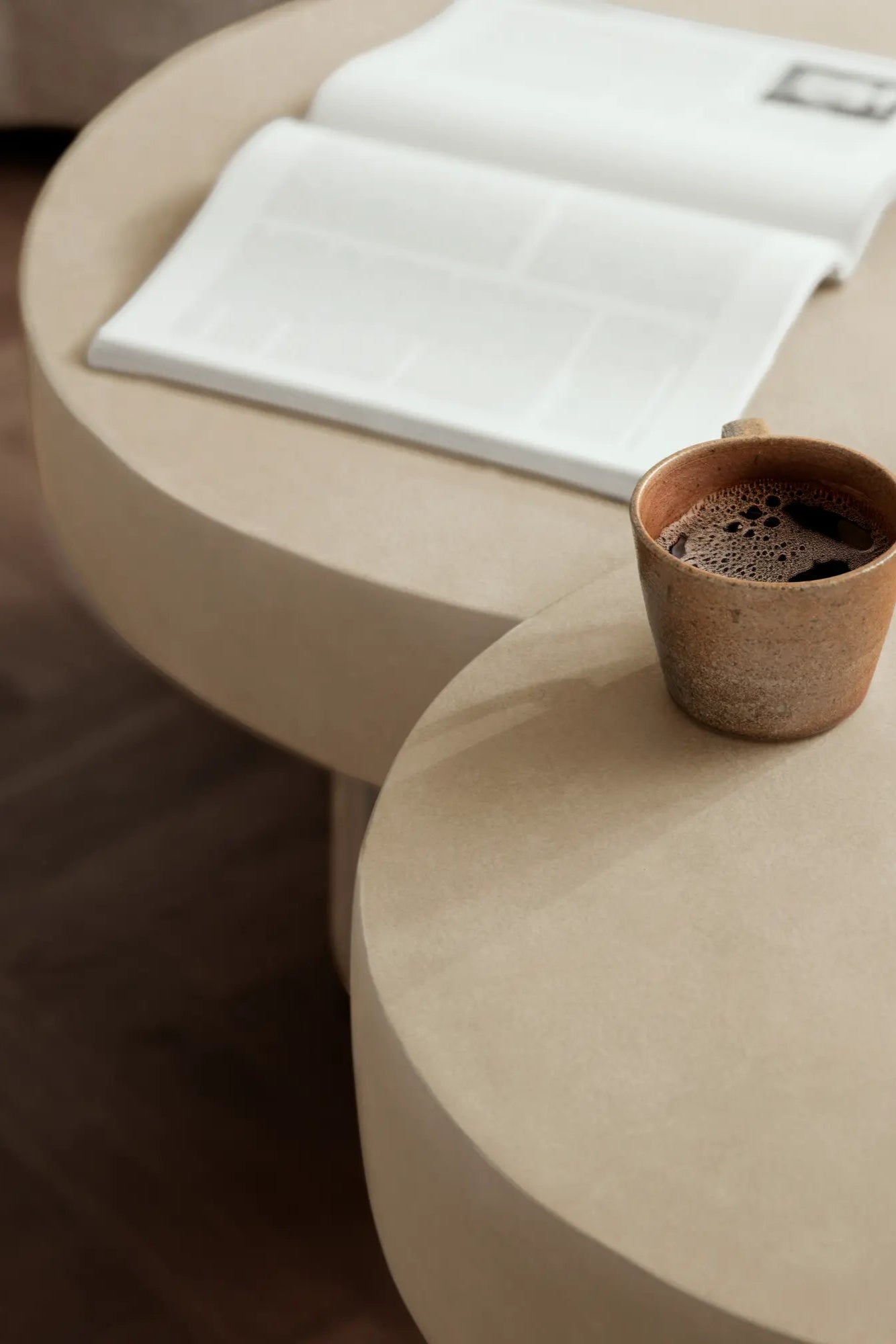 Contemporary Geometric Side Table with Sleek Lines and Open Shelf