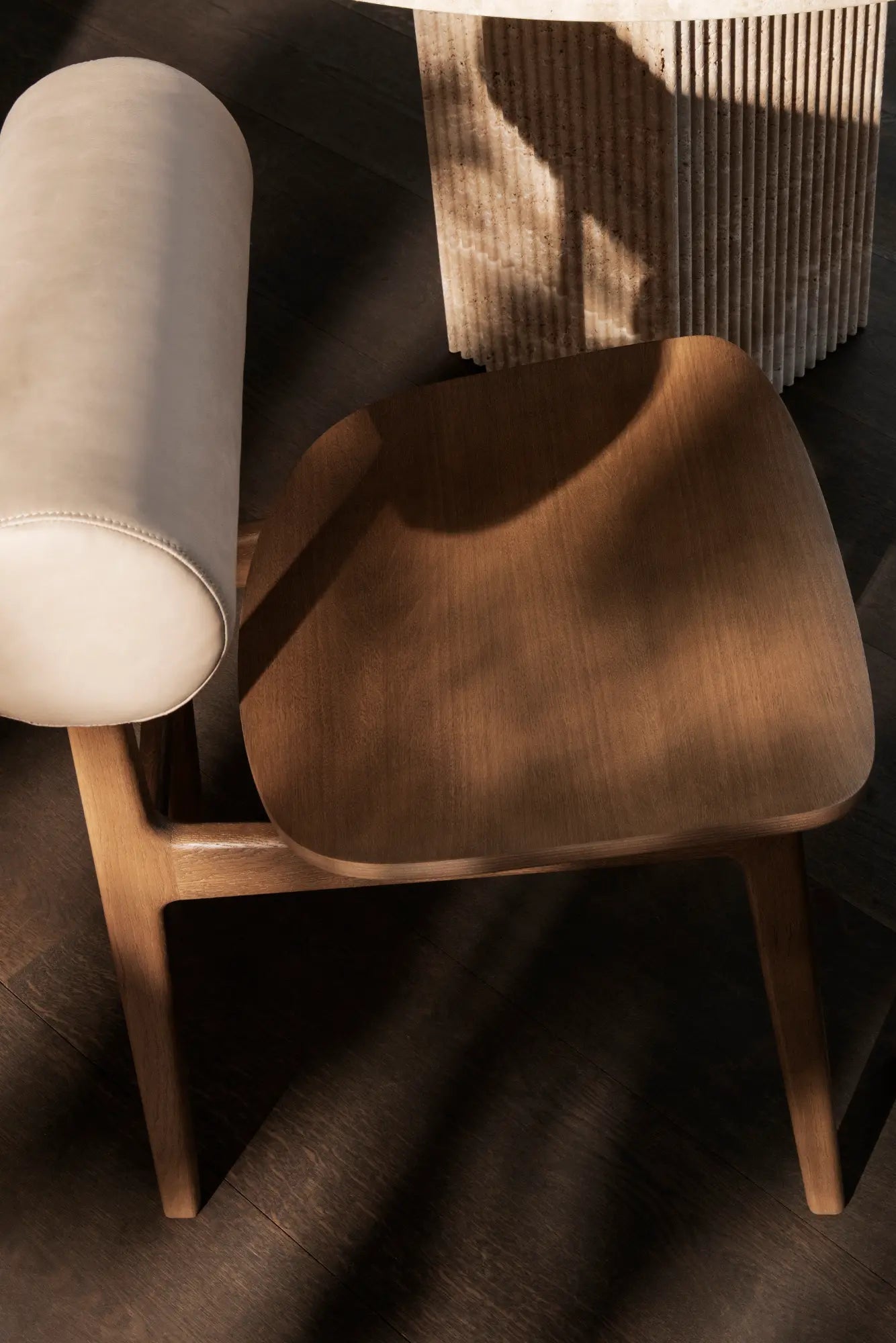 Sleek and stylish Totem Chair in black leather finish