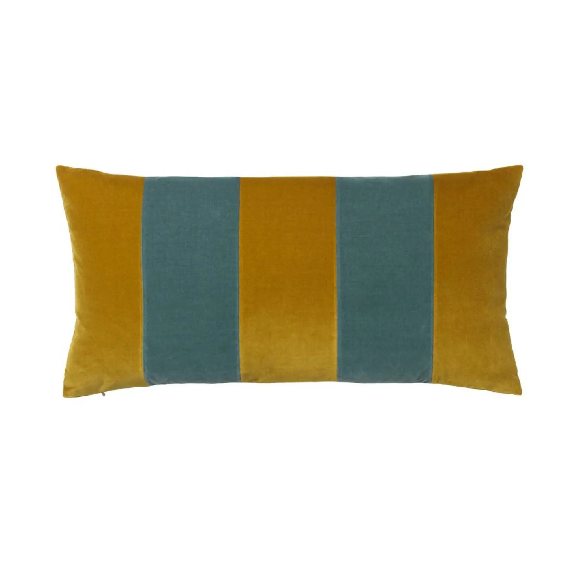Soft and stylish stripe cushion in blue and white color scheme
