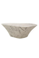 Oval Marble Look Coffee Table - THAT COOL LIVING
