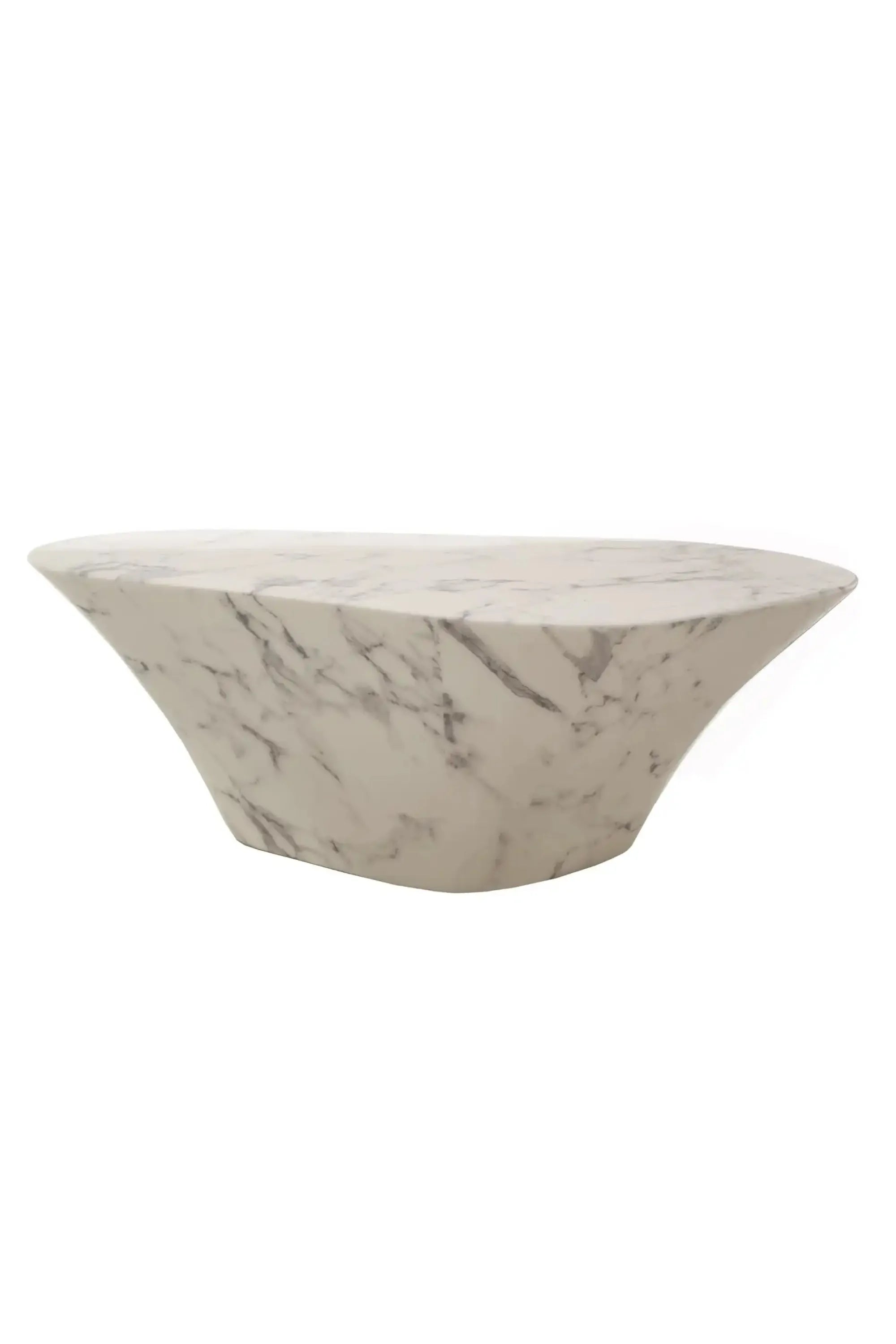 Oval Marble Look Coffee Table - THAT COOL LIVING