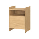Toopt Bedside Table with 2 Drawers and Open Shelf in Oak Finish