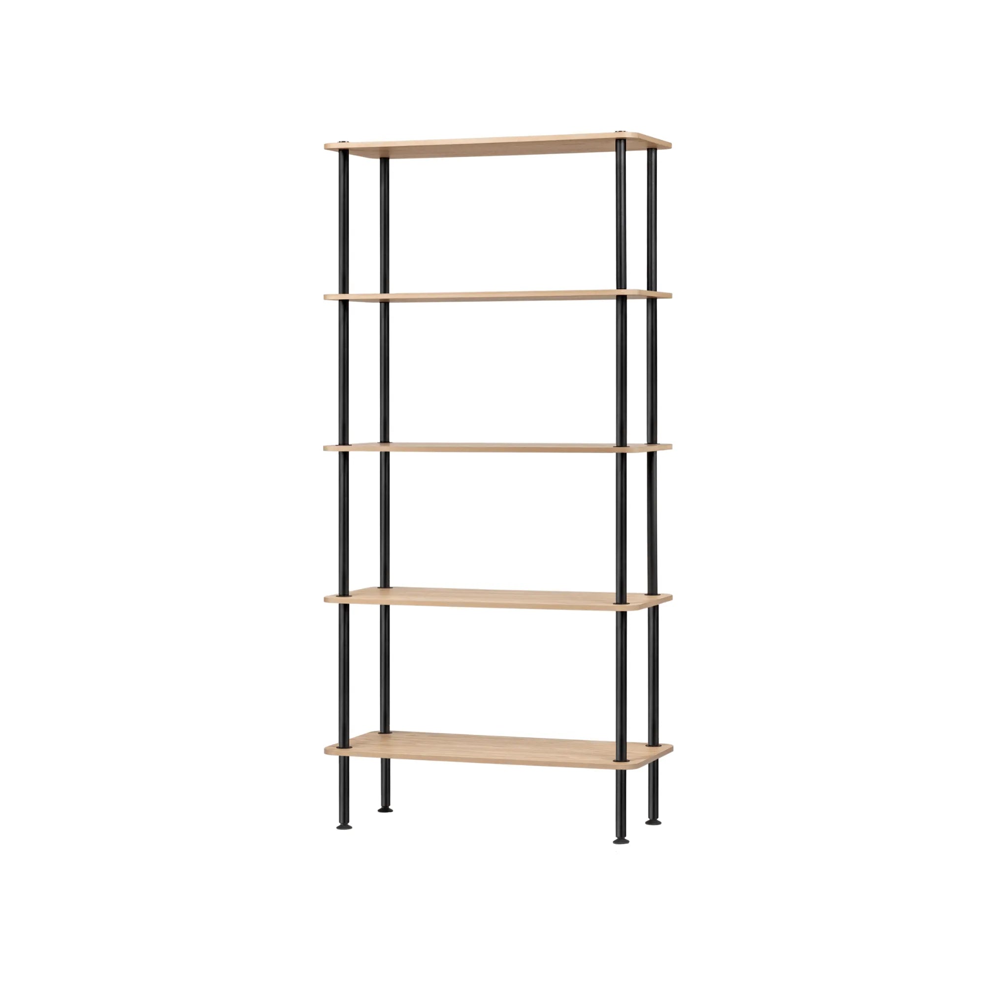Teidi Shelving Unit 5-tier in espresso finish featuring sleek and contemporary look, ideal for storing books, decor, and more