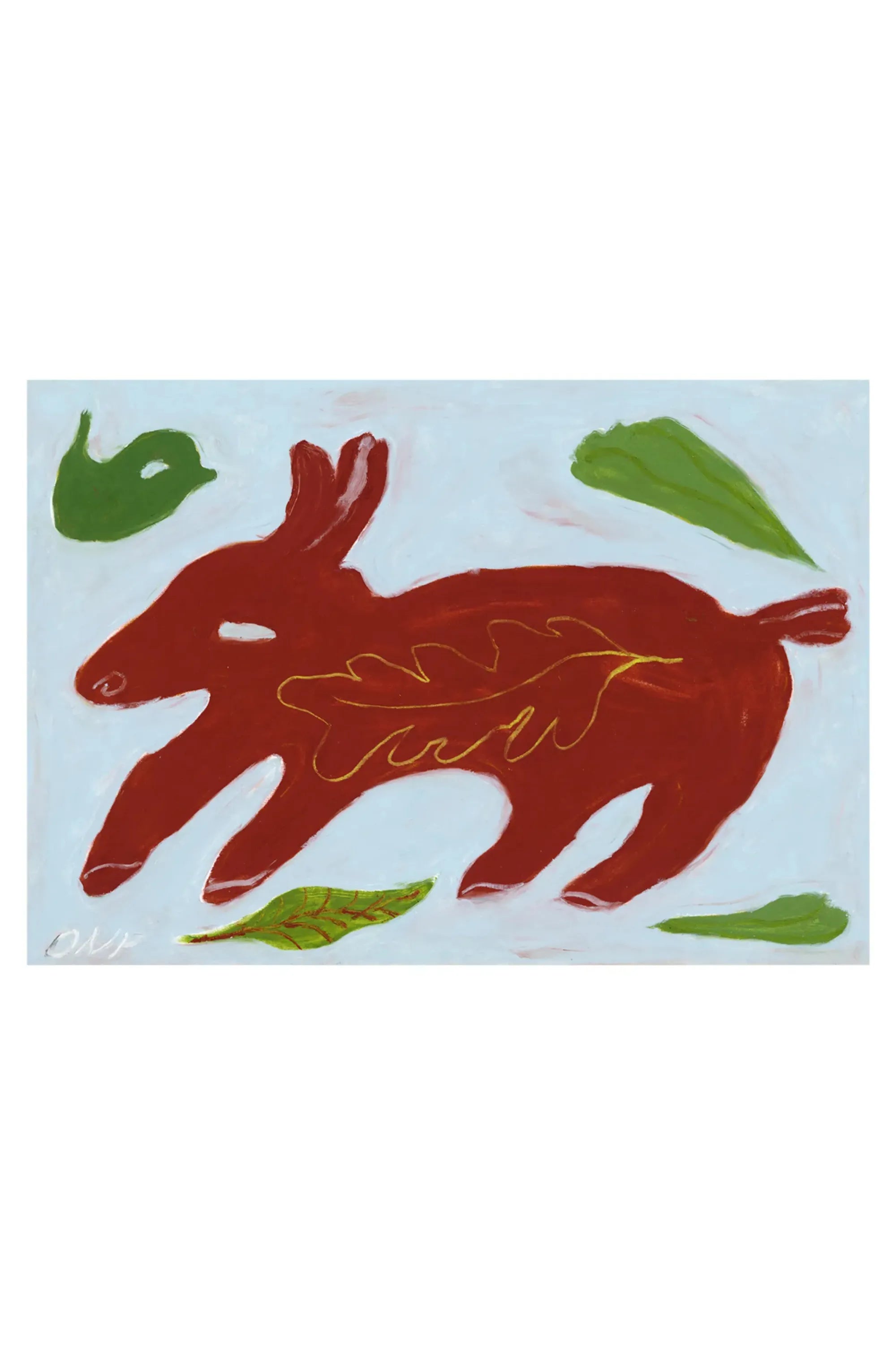Red Animal and Little Bird - Art Print - THAT COOL LIVING