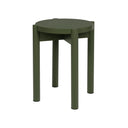 Modern wooden Hopp stool with adjustable height and curved seat design