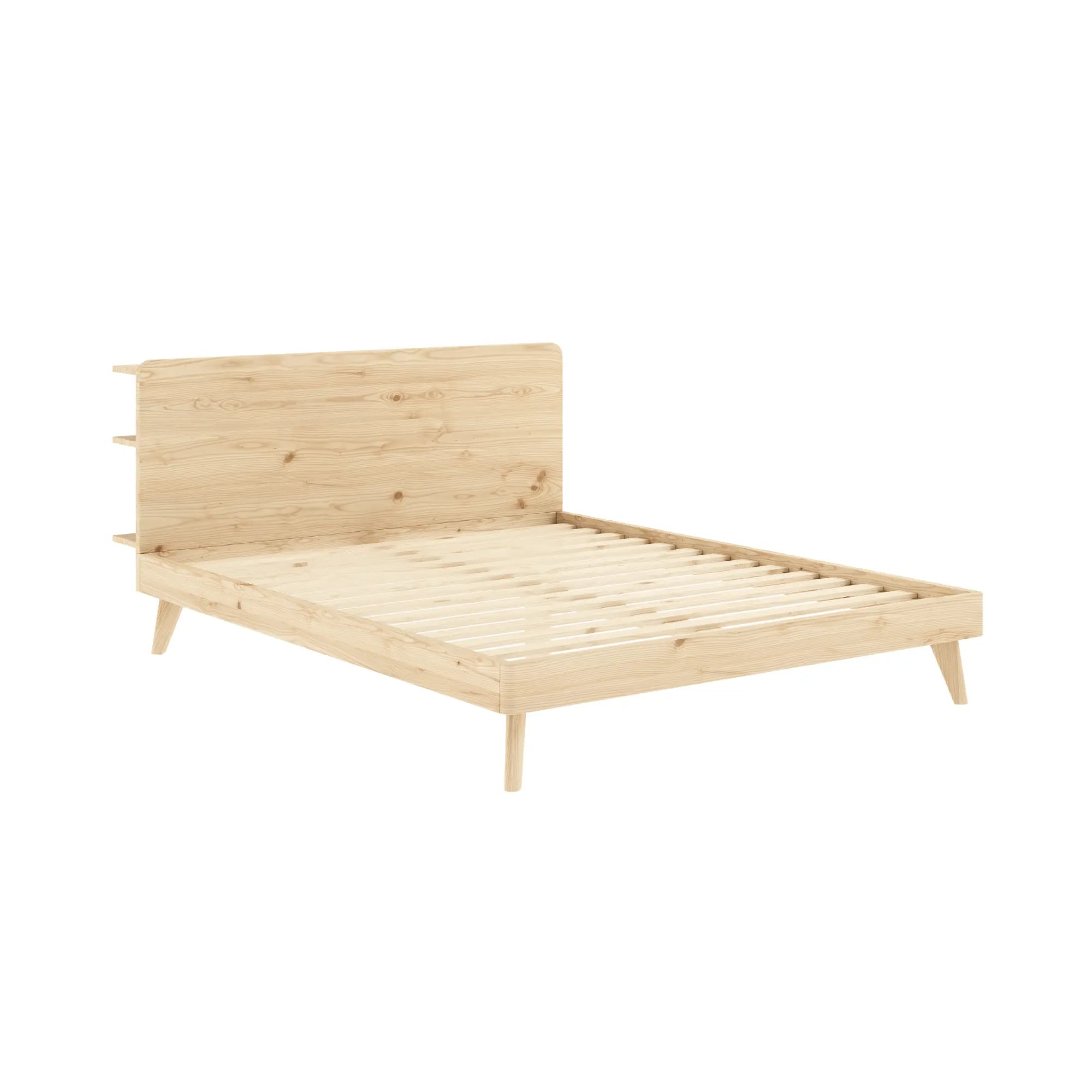 A cozy retreat bed with a padded headboard and built-in under-bed storage